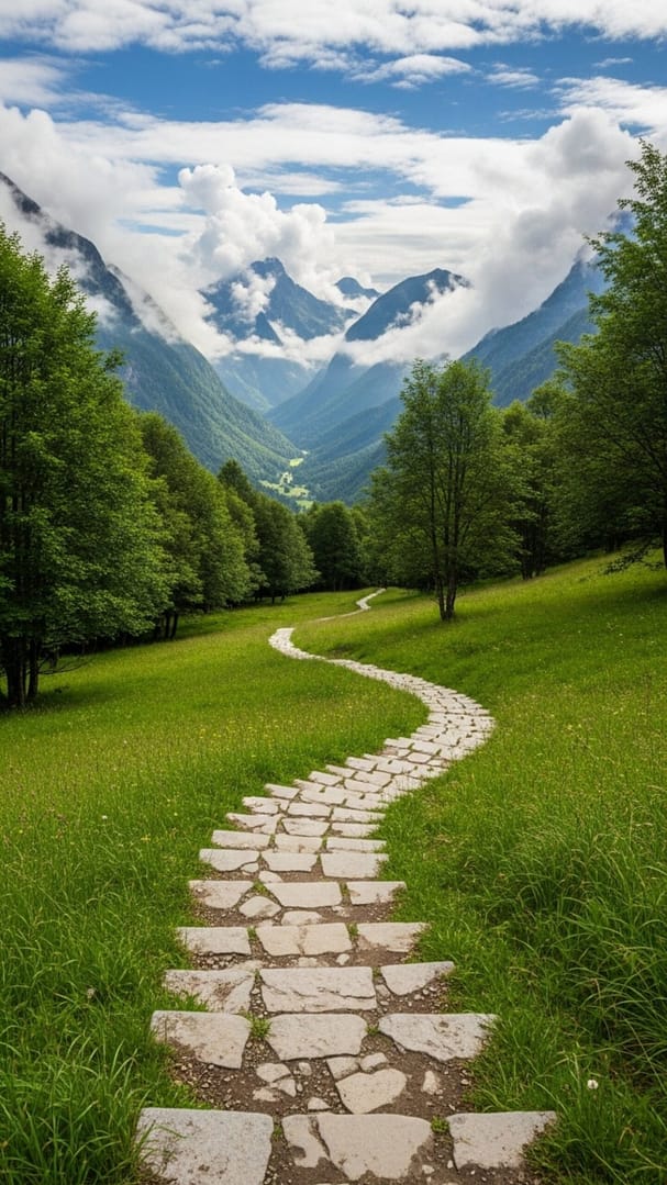 Stone Path Mobile Wallpaper